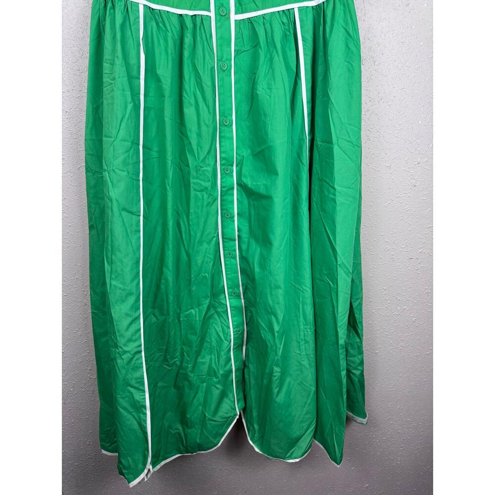 NWT Entro Green Solid Midi Dress Womens Size Large - Picture 3 of 9